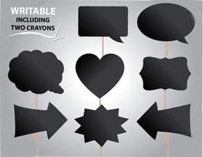 Haza Party Photobooth Props Beschrijfbaar - 8 stuks