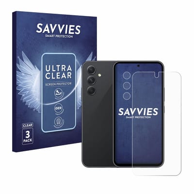 Savvies - Screenprotector voor Samsung Galaxy A54 5G (Voor+Camera) - Folie Beschermfolie transparant 6 Stuks
