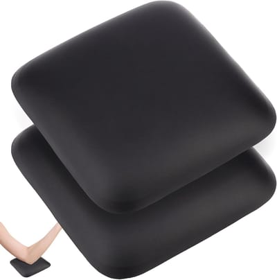 2 Stuks Silicone Elleboogsteunen voor Bureau - Ergonomische Antislip Armsteun Kussen - Comfortabele Polssteun voor Kantoor, Computerwerk en Gaming - Zwart