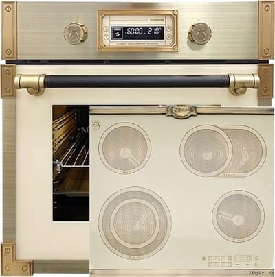 Kaiser Pyrolytische bakoven EH 6427 ElfAD 73L, 60 cm + KCT 6185 ElfEm inbowelektrische kookplaat 60 cm