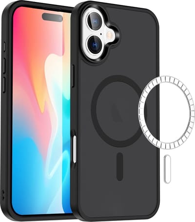 Casify Matte Hoesje geschikt voor MagSafe iPhone 16 Plus Hoesje - Mat Zwart