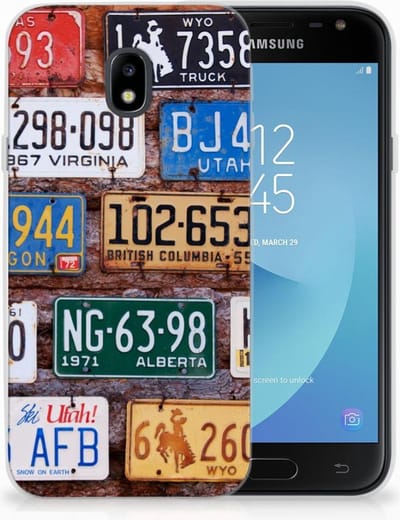 Samsung Galaxy J3 2017 Siliconen Hoesje met foto Kentekenplaten