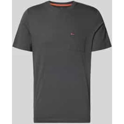 s.Oliver - male - T-shirt in vlamgarenstructuur met borstzak