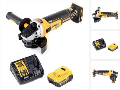 DeWalt DCG 405 M1 accu haakse slijper 18V 125mm borstelloos + 1x accu 4.0Ah + lader