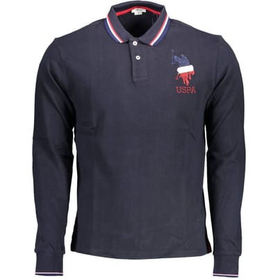 U.S. POLO ASSN. Blauwe Katoenen Heren Polo Shirt