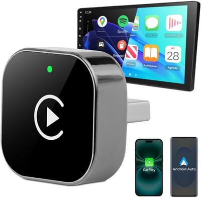 GELLDG Adapter - Geen adapter - Auto-adapter - 2-in-1 draadloze adapter - Auto-adapter voor Android- en Apple-systemen - Plug and Play, compact en draagbaar, extreem snel