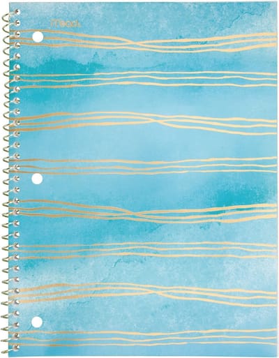 College Blok - Notitieboek Gelinieerd - Studie School - Geperforeerde Pagina's - 26 x 19 cm - Gestreepte Pastel
