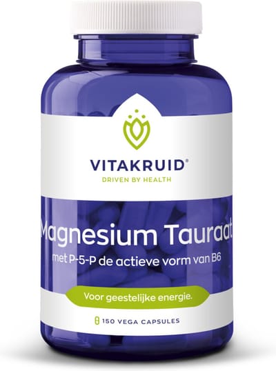 Vitakruid Magnesium Tauraat met P-5-P - 2 x 180 vegancapsules - Voordeelverpakking