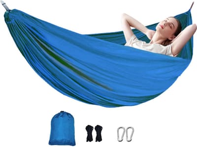 Outdoor Hangmat - Reis Hangmat - Ontspannen Buiten - Dubbel Parachute Nylon - 270x140 cm - Niet gespecificeerd