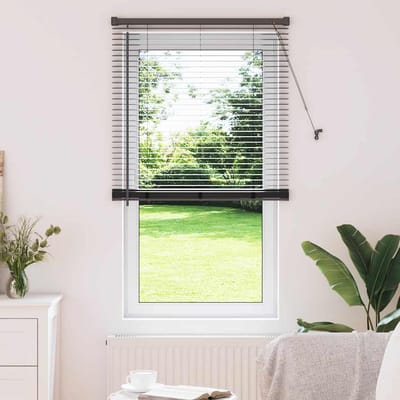 vidaXL - Venetiaanse - jaloezie - Zwart - 175 - x - 70 - cm - 25 - mm - Aluminium