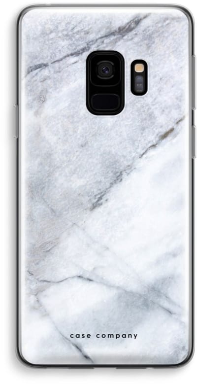 Hoesje geschikt voor Samsung Galaxy S9 hoesje - Witte marmer - Soft Cover Telefoonhoesje - Bescherming aan alle Kanten en Schermrand