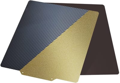 Dailygoods- Verenstaal Flexibel - PEI/PET Coating - Magnetische Bouwplaat - Hittebestendig - Slijtvast - 310 x 310 mm - Printbed