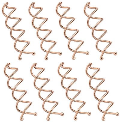 JeiibrZui Spiraalvormige haarclips - Gemaakt van stevig metaal met een afgeronde kop om te voorkomen dat het haar wordt uitgetrokken - 20 clips - Geschikt voor middellang tot lang haar, roségoud