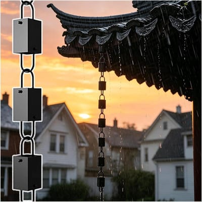 Regenketting Aluminium - Waterafvoer Ketting - Tuin Decoratie - Met Bekers - 2 Meter - Aluminium
