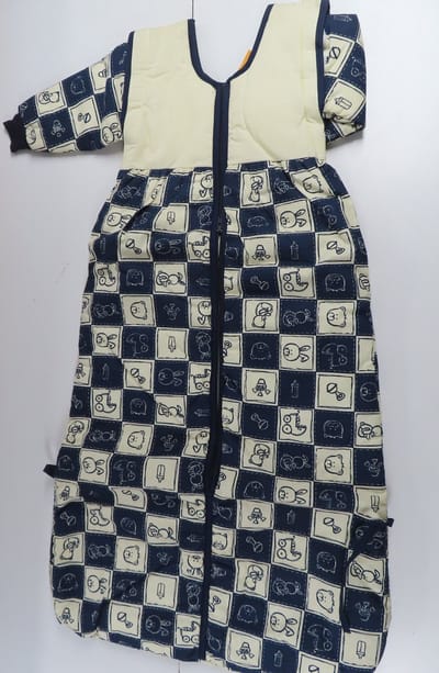 Plum Plum - Slaapzak - 80/100 - Uitneembare mouwen - Blauw , ecru