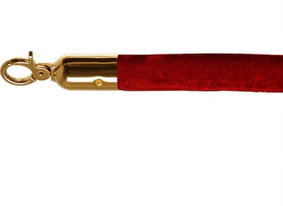 Afzetkoord - Sluiting: goud - Koord: bordeaux velours