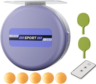 Tafeltennis Trainer - Pingpong Oefenkit - Vaardigheden Verbeteren - Verstelbare Balhoogte - 28.8 x 25.3 x 5.6 cm - Paars