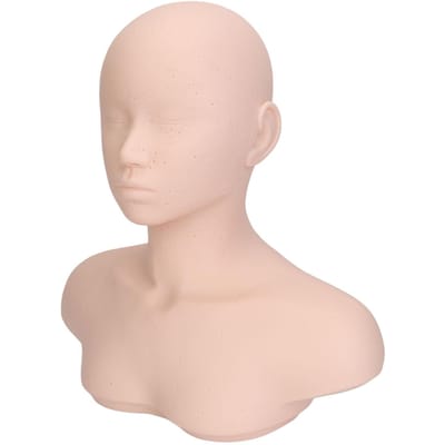 Tête de Mannequin d'Entraînement Pratique Polyvalente Douce Confortable au Toucher Modèle de Tête de Mannequin avec Épaule pour Massage
