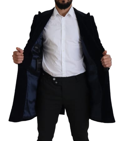 Dolce & Gabbana Zwarte Katoenen Cardigan Lange Jas Heren Jas