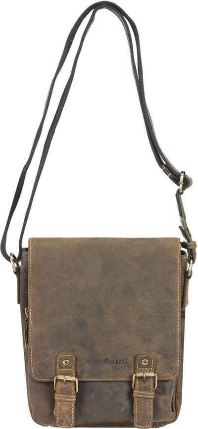 GREENBURRY schoudertas Vintage Crossbody Bag Brown bruine