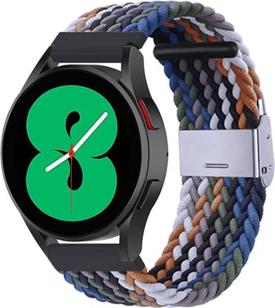 By Qubix - Braided nylon bandje - Multicolor Dark - Geschikt voor Xiaomi Mi Watch / Geschikt voor Xiaomi Watch 2 / Geschikt voor Xiaomi Watch S1 / S2 / S3 / S4 (47mm)