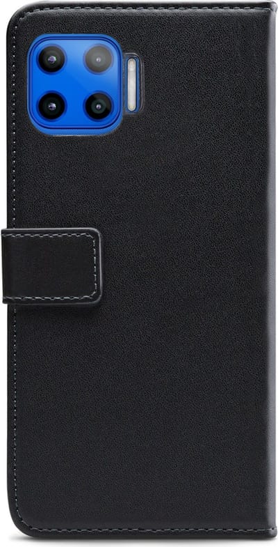 Motorola Moto G 5G Plus Bookcase hoesje - Mobilize - Effen Zwart - Kunstleer