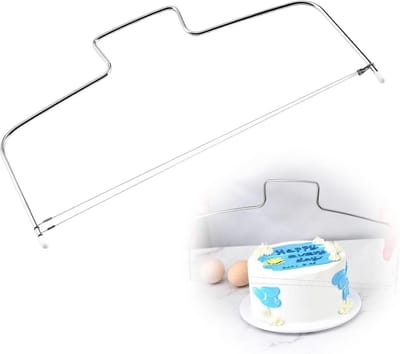 Taartsnijder - Taartzaag - Bakken Thuis - Verstelbare Dikte - 32.5 cm Breed - Zilver