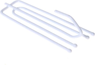 FSW-Products Longneck Plooihaken - 10 Stuks - 4-Poot - 70 mm - Wit - Gordijnhaken - Inschuif Kuifhaken voor Gordijnband