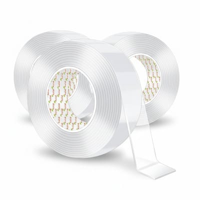 2 Nano Tape dubbelzijdig plakband, 3m x 24mm, met huisdierbestendige folie, montagetape, verwijderbaar en laat geen resten achter, voor tapijt, fotolijsten, keuken, huis met Kajal Sticker
