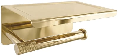 Rea - Toiletrolhouder Met Planchet 6613 Modern Gold - 11,5 x 19 x 8 cm