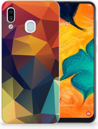 Samsung Galaxy A30 TPU Hoesje Polygon Color
