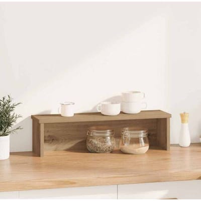 vidaXL - Keukenrek - stapelbaar - 60x15x16 - cm - bewerkt - hout - artisanaal - eiken