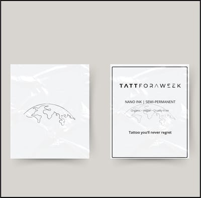 Tijdelijke tattoo aarde | Neptattoo volwassenen | Tijdelijke tattoo voor volwassenen | Temporary tattoo | Plaktattoos voor volwassenen | Neptattoos | Probeer zorgeloos een tattoo | tattforaweek