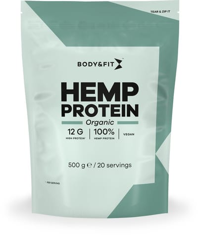 Body & Fit Organic Hemp Protein - Vegan Protein Poeder - Biologisch Hennepeiwit - 500 gram (20 Shakes)