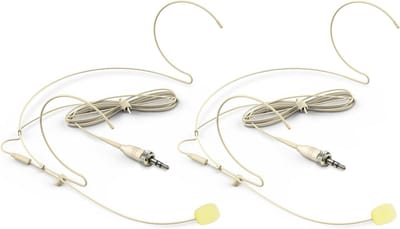Draadloze Microfoon Set - Headset Microfoons - Live Optredens - Professionele Klankkwaliteit - Dubbel Pack - Zwart