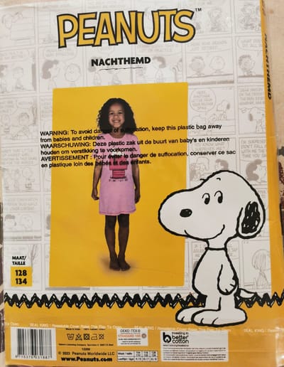 Peanuts - nachthemd - maat 128/134