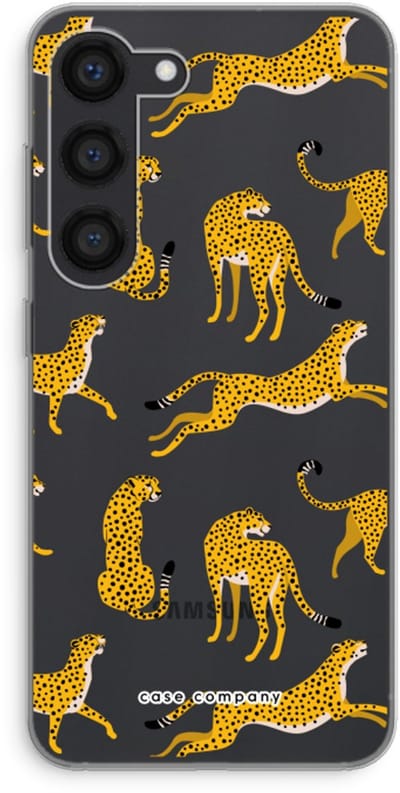 Case Company® - Hoesje geschikt voor Samsung Galaxy S23 hoesje - Luipaard - Soft Cover Telefoonhoesje - Bescherming aan alle Kanten en Schermrand