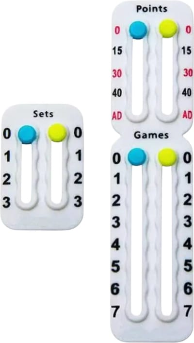 Score keeper voor Tennis- en Padelrackets Wit | Geschikt voor Tennis- en Padelballen | Tennisracket | Padelracket | Lichtgewicht | Scoreteller | Klein Scorebord