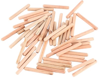 50 Stuks Houten Dowel voor Keukenladen en Meubels - M6 x 50 mm - Perfect voor Houtbewerking en Kasten