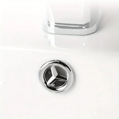 @ Lu’s Today® – Basic Bathroom Essentials – Wastafel Overloop Rozet – Rond – Chroomlook – ABS Kunststof – Ø 22–24 mm