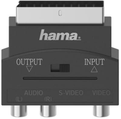 Hama S-Video / Cinch AV Adapter [1x S-video bus - 3x Cinch-koppeling] Zwart