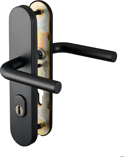 Ostiumhome® Nerivo - Voordeurbeslag - Mat Zwart - Kruk/kruk - kerntrekbeveiliging - SKG3*** Keurmerk - Complete Set