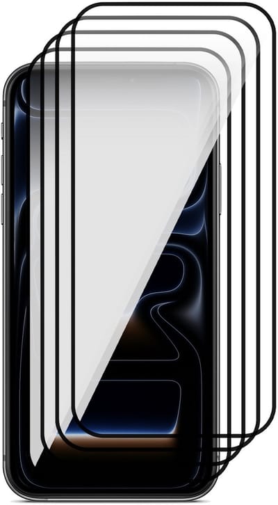 Screenprotector geschikt voor iPhone 17 Pro - 4x Volledig Dekkend Glas Screen Protector
