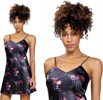 Korte slipdress - bloemenprint - Prachtige nachthemd - DKaren - Flowers M