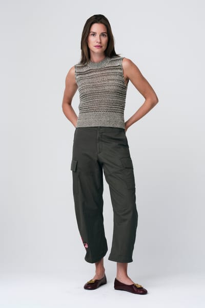 Multi colours cotton top 250201 | Army - Army / S