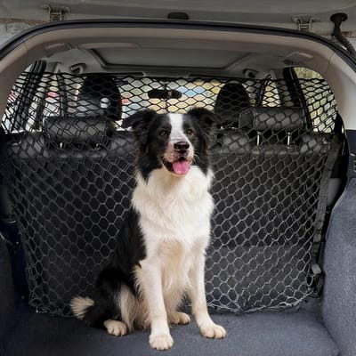 Hondenhek Auto - Hondennet Scheiding - Veilig Vervoer - Dubbellaags Mesh - 120 x 90 cm - Zwart