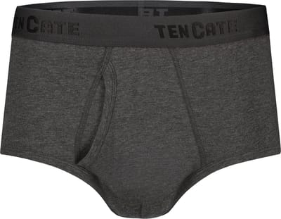 Ten Cate Basics organic cotton stretch slip met gulp antra melee 2-pack voor Heren | Maat M