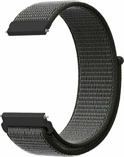By Qubix - 20mm - Sport Loop nylon bandje - Donkergroen met grijze band - Geschikt voor Huawei watch GT 2 (42mm) - Huawei watch GT 3 (42mm) - Huawei watch GT 3 Pro (43mm)