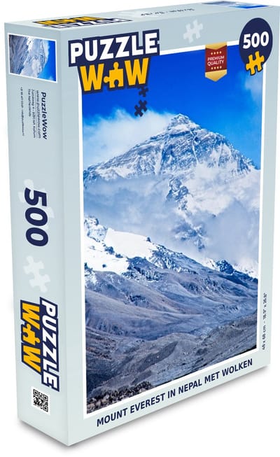 Puzzel Mount Everest in Nepal met wolken - Legpuzzel - Puzzel 500 stukjes