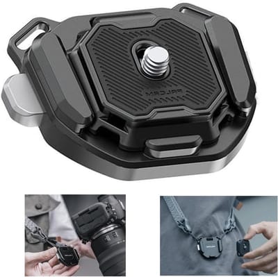 Snelkoppeling Rugzak Clip Bevestiging met Plaat Kit voor Camera, Ideaal voor Schouderriem en Actiefoto's -3142 V2 Geüpgraded